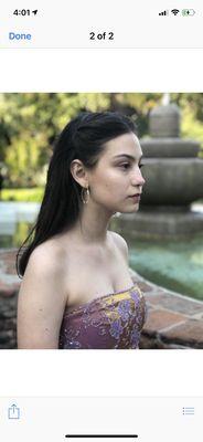 Twists and curls hair styled by Pam Beautiful client with her hair done for prom prom2019