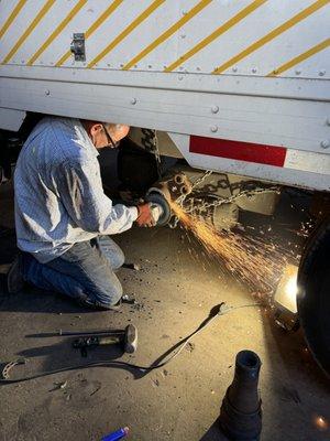 Trailer Axle Spindles Replaced