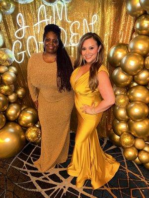 After- Hem at end of night with flip flops and still had not issues with dancing. Perfect length