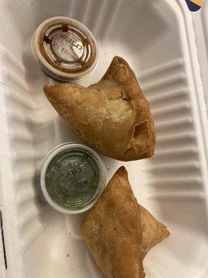 Potato Samosa with amazing sauces