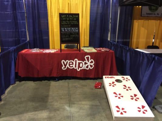 Be sure to "check in" and play some Corn Hole tonight