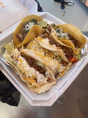 Beef Taco Supreme & Barbacoa Taco