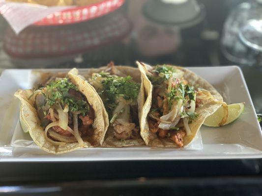Carnitas Taco, Pastor Taco, Chicken Taco