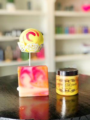 Bath Bombs with matching soaps and sugar scrubs!