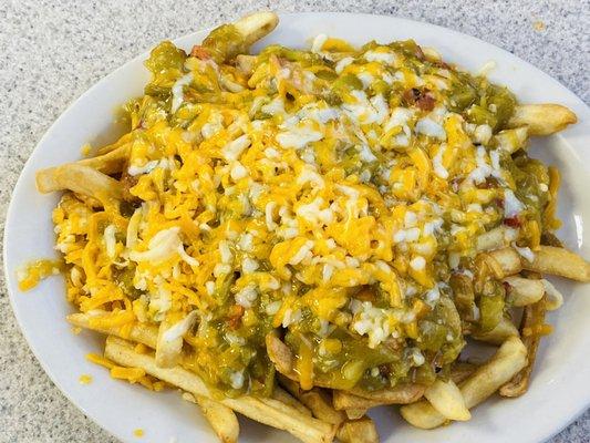 Roadrunner special with green chile
