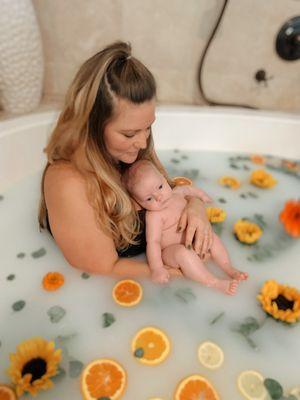 Milk bath offered by Andaluz