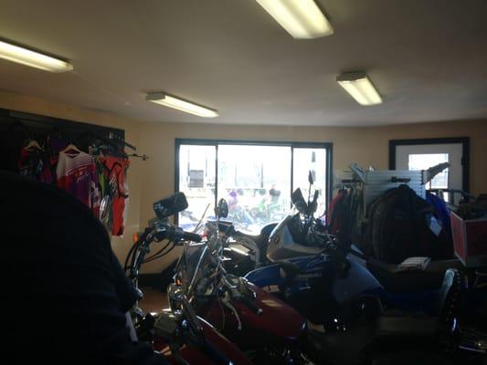 Lots of Fox Racing Apparel and Motorcycle Jackets and Helmets