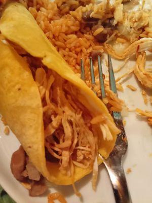 Chicken taco platter