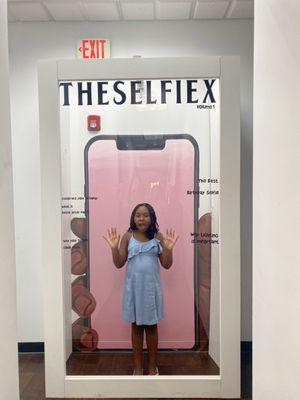 Birthday girl. In the selfiex box