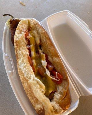 Yami hot dog with everything