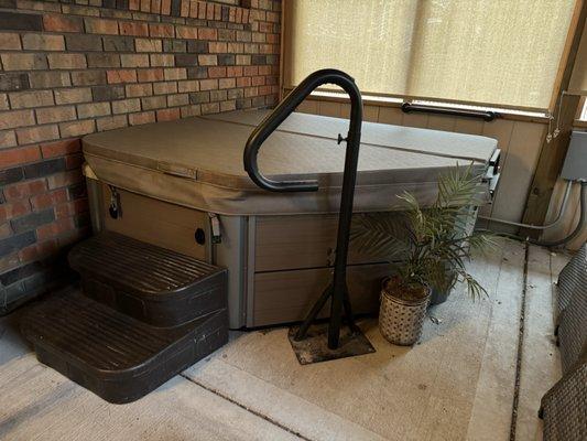 Spa with cover in place