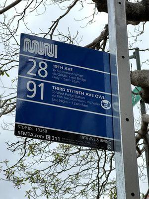 MUNI - 28 19th Avenue