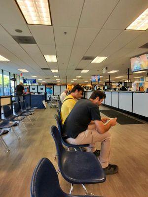 Waiting area and service windows