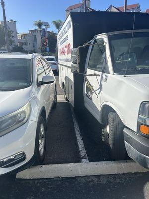 If I back up I would hit their truck!