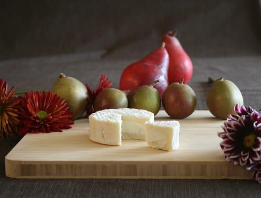 Local cheese and fresh fruit plate