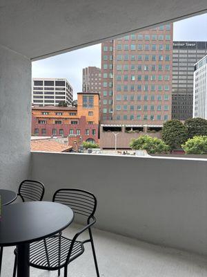 Enjoying my morning coffee on our balcony and enjoying the view