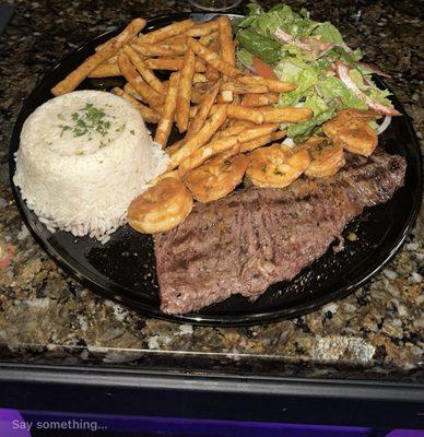 The churrasco with added shrimp! Wow