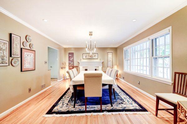A beautiful updated dining room.