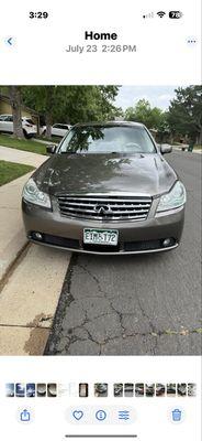 Before Bumper and fender replacement and paint front look