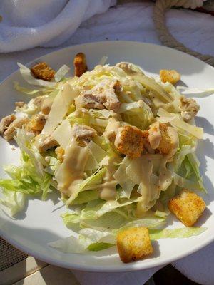 Caesar Salad. Made with Iceberg Lettuce?!!??!?! Pretty bland too.