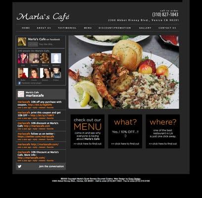 My awesome website done by Emcy Design. Check it for yourself : www.marlascafe.com