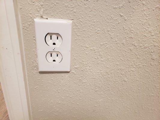 Horrible remodeling job outlets no longer flush.
