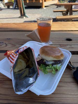 Mushroom Swiss burger