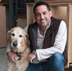 Owner/Designer Riccardo Jacobus and his sidekick Buddy