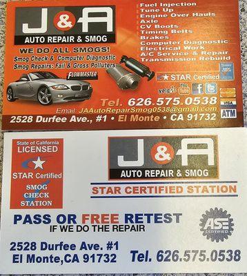 J & A Auto Repair & Smog
