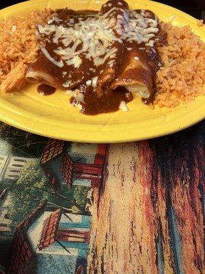 Triple cheese enchilada
