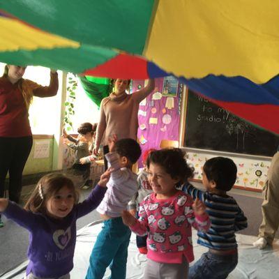Everyone loves parachute play!