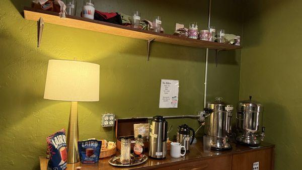 Coffee and tea.