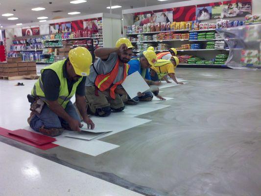 Our guys doing night work for a Target refresh.