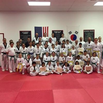 White and yellow belt testing day - Jan 30, 2016