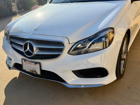 Bumper and fender repair, exc. paint match and looks like it did when new.