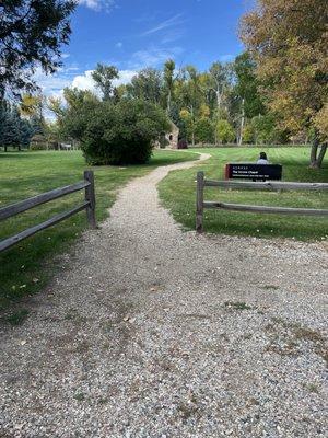 The entrance to the park
