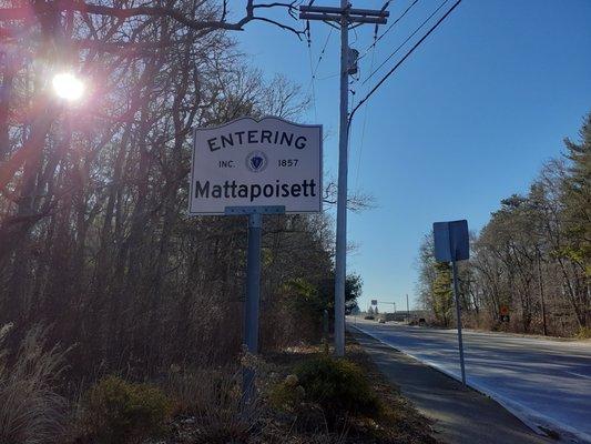 Entering Mattapoisett sign from Marion.
