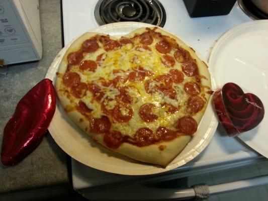 Valentines pizza