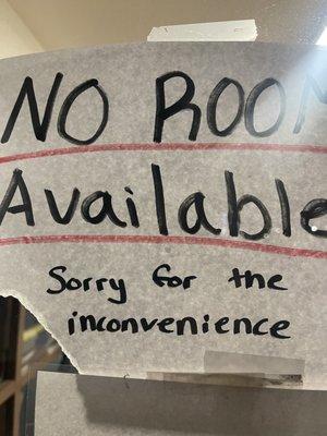 This is the sign they had posted after they stole our stuff