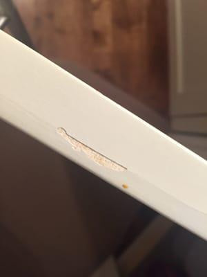 Cracked and warped wood cabinet. 30k worth of crap.