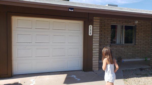 Fixed the garage siding and helped add #s to our house