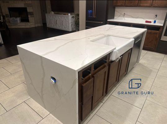 Quartz kitchen remodel we did, new quartz kitchen countertops