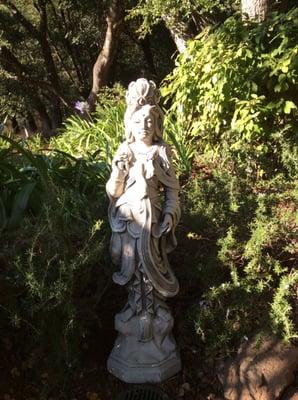 Solid concrete Quan Yin statue, at least 3 feet tall, beautiful detail and nice and heavy! Paid $175.