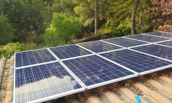 Solar panel cleaning