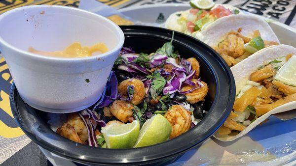 Shrimp Baja bowl