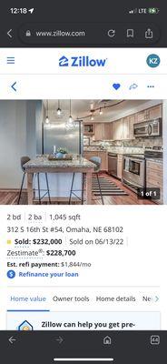 Condo that Megan just helped me sell recently in June 2022