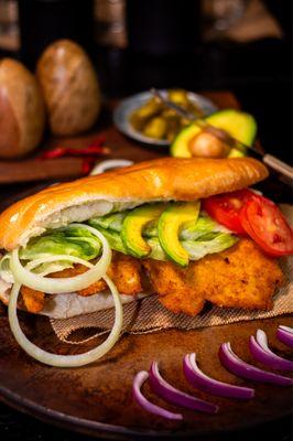 Torta- Milanesa (chicken or beef)
