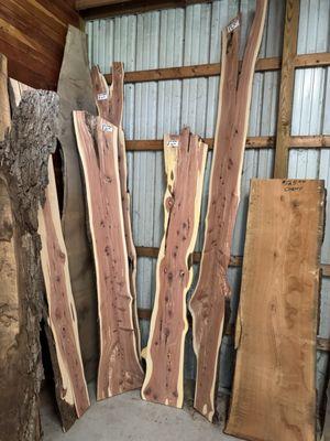 Live edge slabs