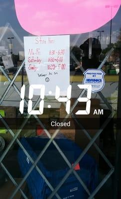 Thanks for opening on time