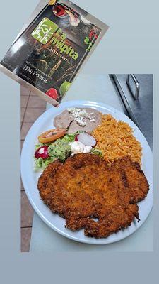 chicken milanesa or steak milanesa